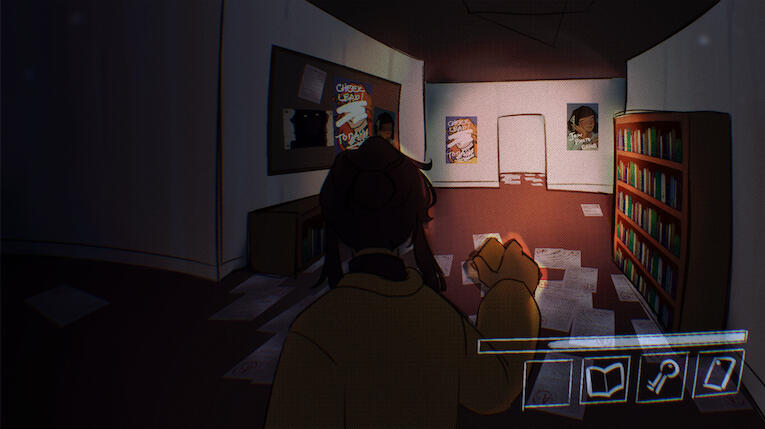 complex bg, one char